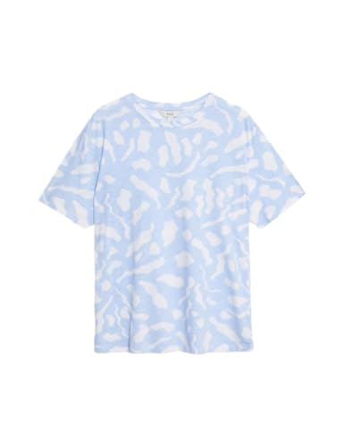 Image of Marks & Spencer Women Cotton Blend Regular Fit T-Shirt