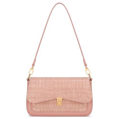 Image of KKXIU Small Shoulder Bag for Women Cute Hobo Handbags Mini Clutch Purses | Classic Trendy Retro Underarm Crossbody Bag with Detachable Straps, Zipper Closure