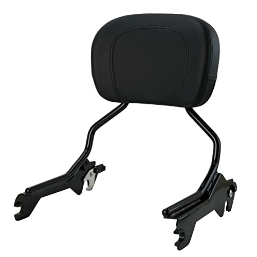 Detachable Gloss Black Passenger Backrest Sissy Bar With Pad & Docking Hardware Kit, Quick-Release, Compatible With 2018-Up Harley Softail Fat Boy, Breakout Flfb, Flfbs, Fxbr, Fxbrs 114 #TOP3