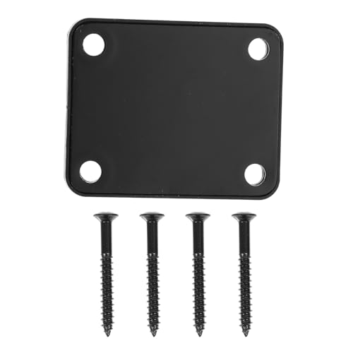 ledmomo 電気ギター用メタルネックジョイントプレート ネック補強と交換用 ネジ付き ベース兼用 エレキギターアクセサリー初心者対応