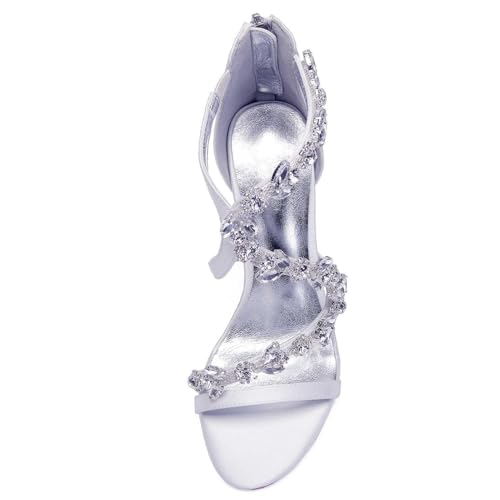 Womens Wedding Shoes Women's 4.13" Kitten Heel Sandals | Open Toe with Ankle Zipper & Rhinestone Accents | Perfect for Summer Dresses & Casual Outfits(Bean Paste Color,7)3