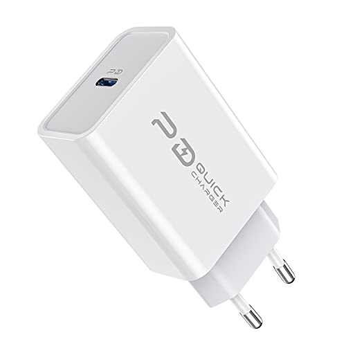 20W Rapide Chargeur pour iPhone 14 Pro/14 Pro Max/13 12 11/14 Plus/SE 2 3(2022 2022)/X XR XS XS Max/13 Mini 7 8 6S 6,Samsung A53 A23 5G,PD 3.0 USB C Prise Secteur Mural Type C Alimentation Adaptateur Cover