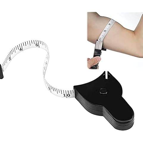 Automatic Telescopic Tape Measure, Portable Multifunctional Body Measuring Tape Retractable Double Scales Ruler Tool, Body Measure Tape 60inch, Accurate Fitness Caliper Body (Black) Cover