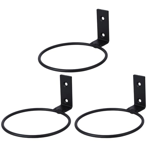 FONDOTIN 3 Piezas Soporte de Pared para Macetas de Metal Resistente de Anillos para Plantas Fácil Instalación con Tornillos para Interior y Exterior