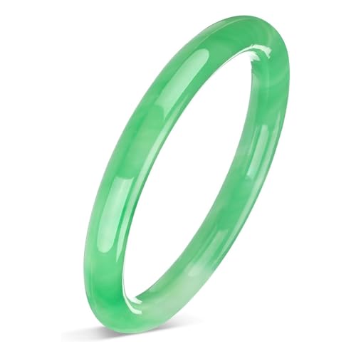 Bracelet en jadéite véritable pour femme, jonc en jade vert de prestige 54mm