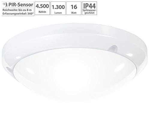 Luminea Lampada da soffitto sensore: Lampada LED