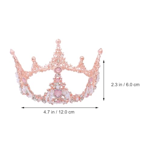 Diadema de aleación rosa con acabados pulidos y tocado elegante anti-deslizamiento 2
