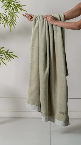 Image of Spread Spain Bamboo Towels for Bath, Towels for Bath Large Size, Bamboo Bath Towel High Absorbent & Soft, 360 GSM, 4pc Set Bath Towel for Men /Women