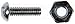 DORMAN Machine Screw With Nuts, No.8 32 X 1/2 In.