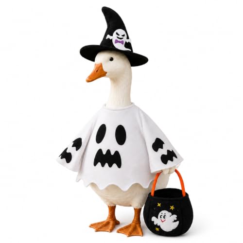 2026 New Halloween Porch Goose outfit | Ghost outfit,23" Porch Goose Halloween Outfits ,halloween decorations，porch goose fall outfit - image 1