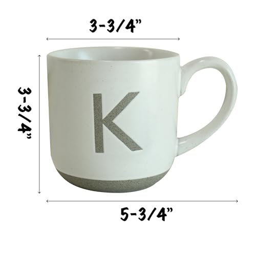 Taza de cerámica con diseño letra mayúscula 15 oz miniatura 2