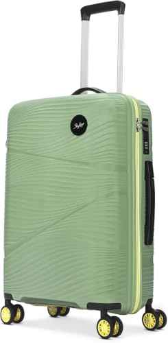 Image of Skybags Swirl Set of 3 Trolley Bag 56, 65 & 75cm | Small+Medium+Large | Hard Luggage | 8 Wheels Suitcase | Combination Lock with Anti-Theft Zipper | Polypropylene | 3 Years Warranty - Unisex (Green)