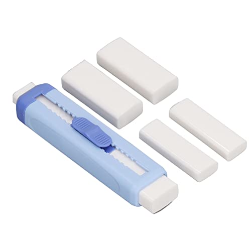 Image of Kadimendium Sliding Retractable Eraser Flexible Push Pull Eraser Portable Double Ended Eraser Lightweight Pencil Erasers for School for Office(Blue)