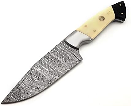 Tommi Custom Handmade Damascus Hunting Knife Fixed Blade Knive With Leather Sheath 14102