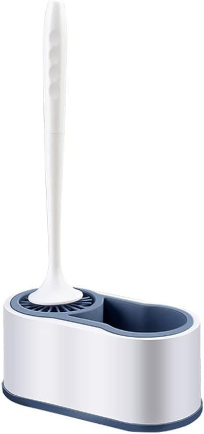 Toilet Brush Holder Toilet Brush Holder Household Wall-Mounted Toilet Bowl Brush Bathroom Toilet Cleaning Brush Silicone Cover Device Shelf Toilet Brushs Toilet Brush Holders(Blue)