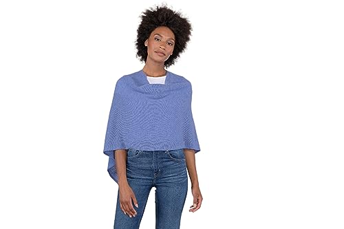 Cashmere -100% Cashmere Draped Dress Topper Poncho (Block Island)4