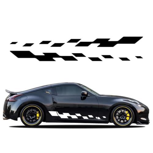 Car Side Door Skirt Sticker for Nissan 350Z 370Z Z-Cars Fairlady Z33 Z34,Car Door Side Skirt Stripes Stickers Body Decor Decals Auto Accessories,Blue