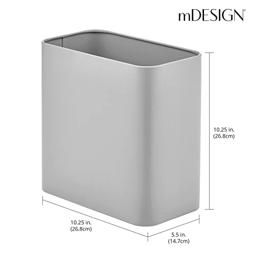 Bote de basura rectangular de acero inox 9 litros gris miniatura 3