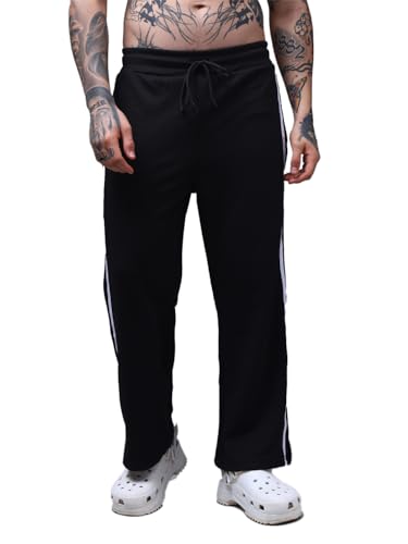 Image of Men's Loose Fit Side Tape Trackpants