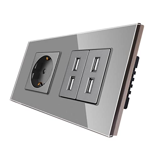 Presa Da Incasso Schuko 230V/16A - Per Interni - Nero - Qualità Tedesca - Senza Copertura - Foto 6