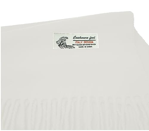 Glory Max Unisex Plain Solid Color Winter Scarf Cashmere Feel Soft Classic 72"x12"