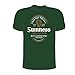 Guinness Bottle Green Irish Label T-Shirt, Short Sleeves, Men, (XLarge)