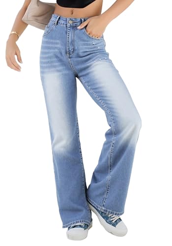 Wide Leg Jeans Mid Rise Vs Low Rise Pants EMMIOL Jeans For Women