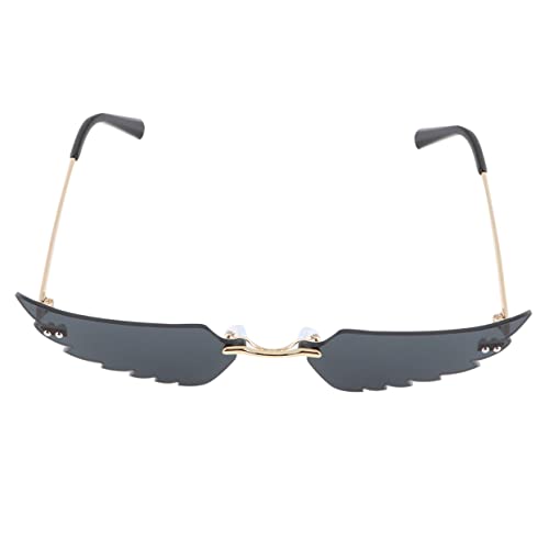Garneck Unisex Sonnenbrille Mit Flügel-Design – UV-Schutz Feuer Flammen Perfekte Party Requisite Für Sommer Events Und Beach Partys Leichtes Kunststoffmaterial Stylisch Und