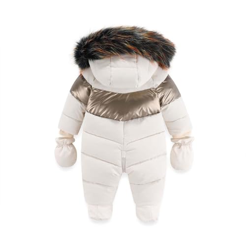 Combinaison de neige bébé garçon 0-3 mois blanche - 2