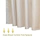 YISURE Hakenlos Duschvorhang Leinenoptik schwer Beige, 120 x 200 Schmal Badevorhang Kunstleinen Textil Stoff wasserabweisend Maschinenwaschbar, Breite 120 x Höhe 200cm