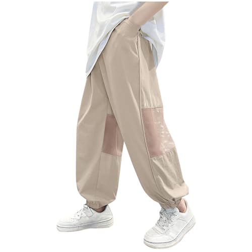 Sweatpants for Boys Casual Elastic Waist Hiking Trousers with Pockets Loose Fashion Comfy Lounge Athletic Sweat Pants