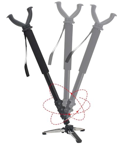 Pied rétractable pour la chasse et monopode de tir en aluminium léger - 2