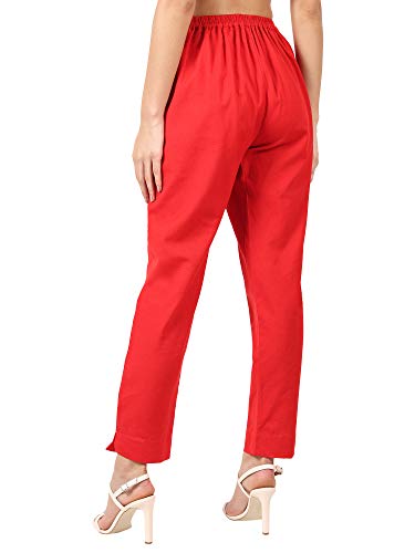 Image of Muffly Women's Cotton Flex Solid Straight Trouser