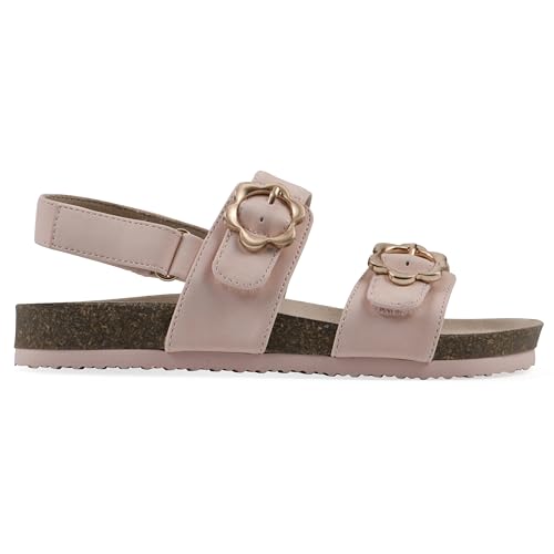 White Mountain Kids Girls' Gingham Floral Buckle Sandal3