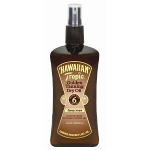 Hawaiian Tropic Golden Tanning Dry Oil Spray Spf 6 8 Oz (Pack of 3)