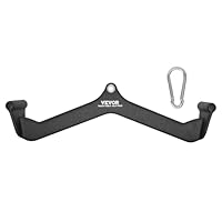 VEVOR Latzug-Aufsatz Ruder-V-Stange-Aufsatz für Kabelzugmaschine, Trizeps-Zugstange, gummibeschichteter Griff für Krafttraining am Rücken, Bizeps-Curl-Trizeps-Latzugstange 550 kg belastbar Schwarz
