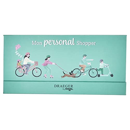 Draeger Paris – Kit Personal Shopper – J'organise Mes Courses – Bloc de notas + funda de almacenamiento + tapa rígida imantada