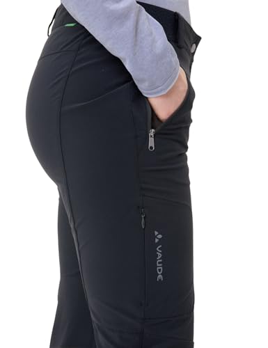 VAUDE Wanderhose Damen Farley Stretch III - Wasserabweisende Damen Trekkinghose, Bequeme Stretch-Wanderhose – strapazierfähig & schnelltrocknend - Black, 38