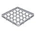 Restaurantware Clean Tek Professional Half Drop Glass Rack Extender, 1 Count 25 Compartments Heavy Duty Polypropylene Rack Dishwasher Extender Gray For Restaurants, Cafeterias & Industrial kitchens