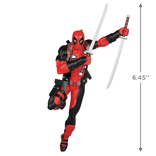 Image of Hallmark Keepsake Marvel Hanging Ornament - Deadpool with Katanas Design