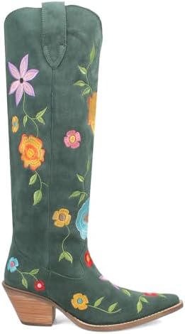 Dingo Womens Flower Power Embroidered Floral Snip Toe Pull On Cas...