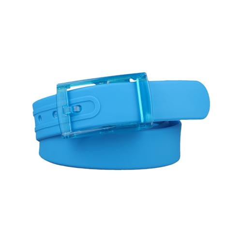 Simple Adult Unisex Waist Belt Matte Vintage Buckle Silicone Fashion Rectangle Buckle Belt for Security Checking