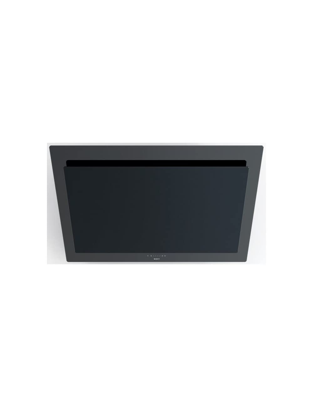 Hotte Décorative Inclinée 90cm 490m3/h Verre Noir - 7838