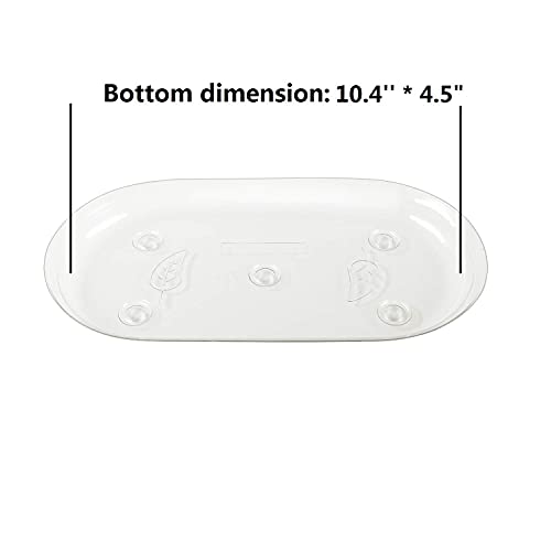 Idyllize 5 Klar Kunststoff Schwere Pflicht Pflanze Untertasse Tropfschalen für Töpfe 12'' x 6.25'' – Ansicht 2