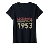 Photo Gallery donna legendary since 1953 70° compleanno maglietta con collo a v Photo Gallery donna legendary since 1953 70° compleanno maglietta con collo a v