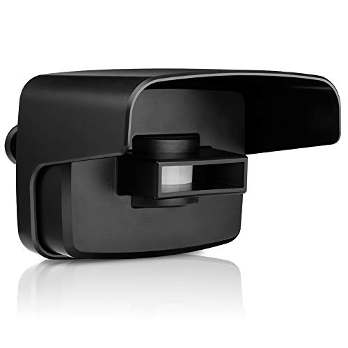 Détecteur de Mouvement BITIWEND sans Fil, et System de sécurité sans Fil, Détecteur de Mouvement pour la Maison, Jardin, et Le Garage (Piles Non incluses) en Couleur Noir