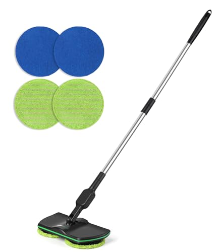 Electric Spin Mop,13-Inch Max Cleaning Pad...