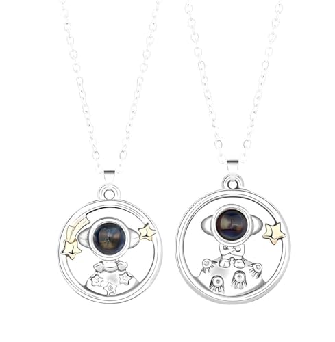 Collier de projection argent 925 femme avec photo personnalisée et médaillon 100 langues