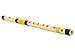 Radhe Flutes | E Natural Right Handed Middle Bansuri | Black & Orange | Tuned With Tanpura A=440Hz | PVC Flute + Hindi & English Flute Lessons
