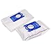 vhbw 10x Sacs remplacement pour AEG/Electrolux taille E15, taille E18 pour aspirateur - microfibres non tissées, 28cm x 17,5cm, blanc/bleu